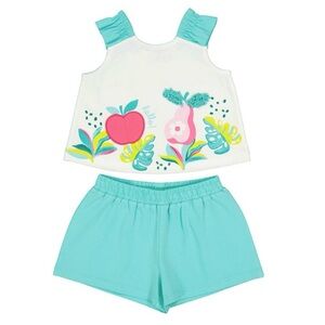 Mayoral Apple and Bear Top and Shorts Set